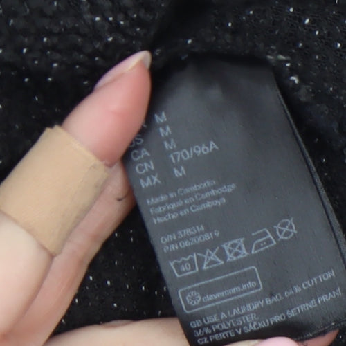 H&M Women’s Black Cotton Blend Knit Jumper Size M