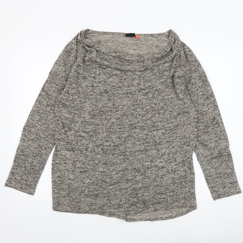ONLY Women’s Grey Cowl Neck Knit Pullover Jumper L