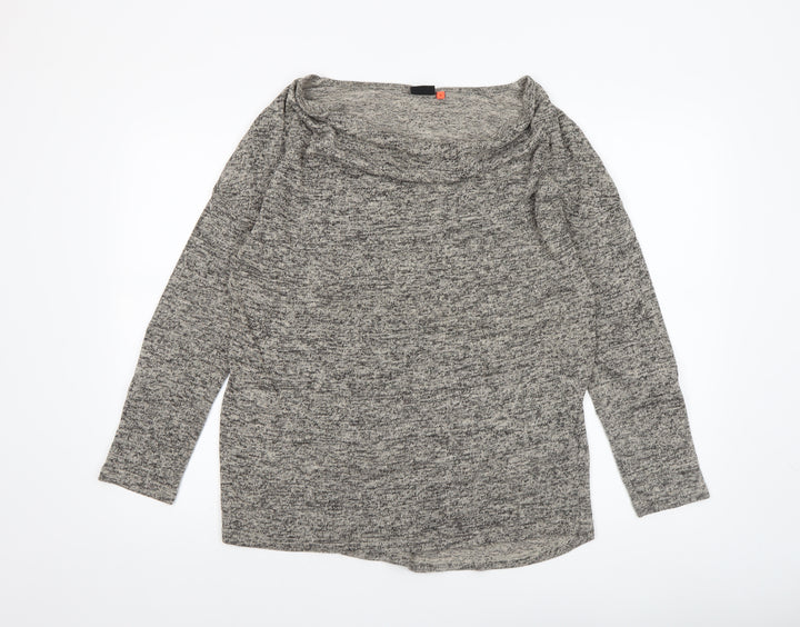 ONLY Women’s Grey Cowl Neck Knit Pullover Jumper L