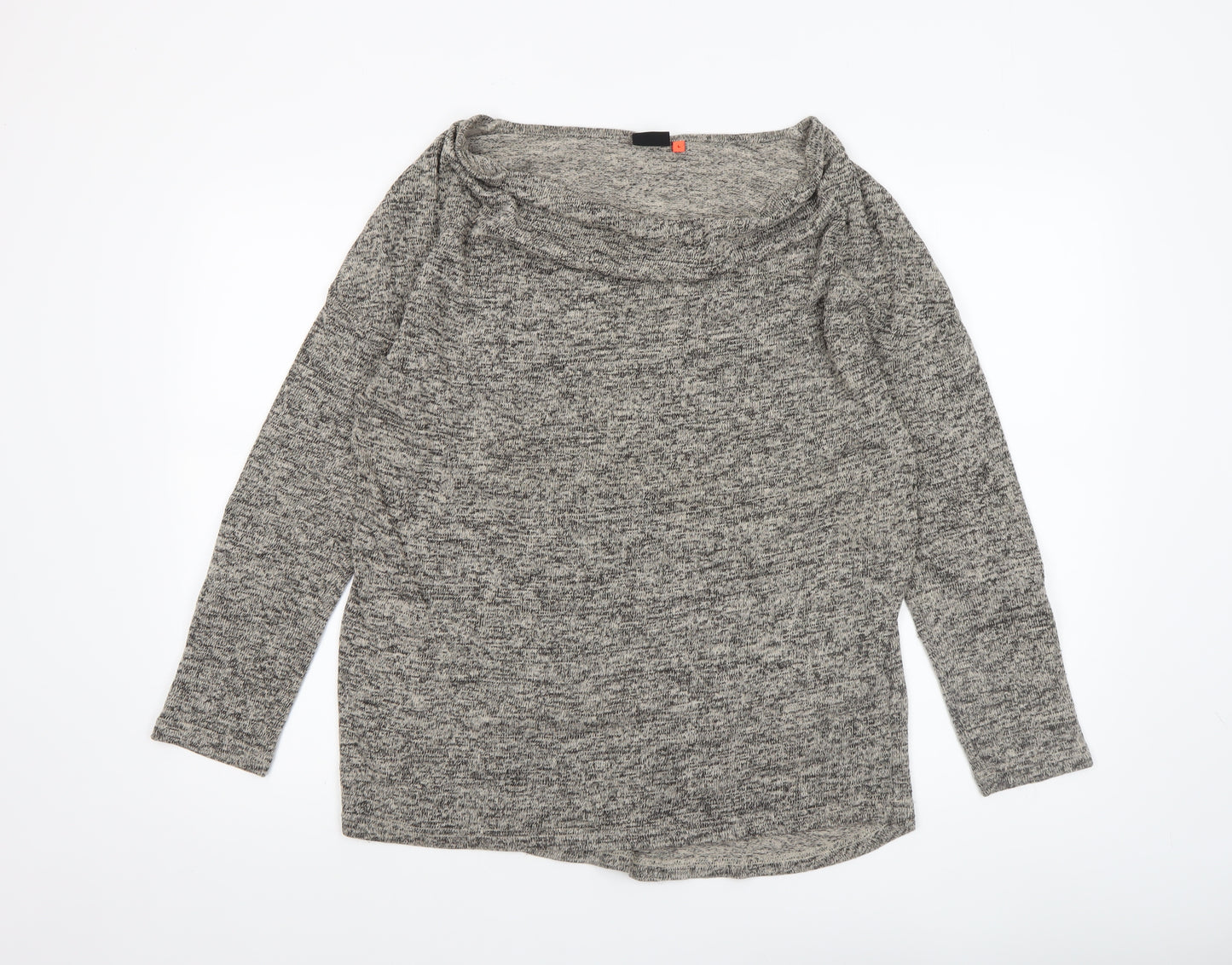 ONLY Women’s Grey Cowl Neck Knit Pullover Jumper L