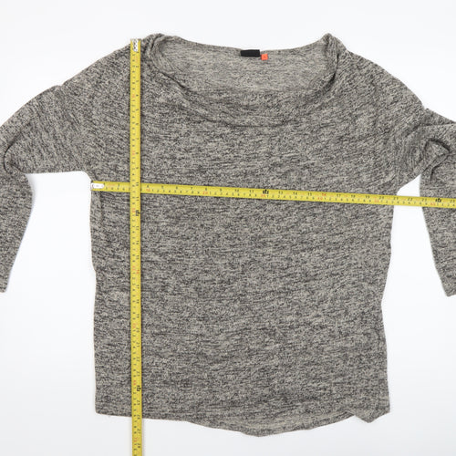 ONLY Women’s Grey Cowl Neck Knit Pullover Jumper L