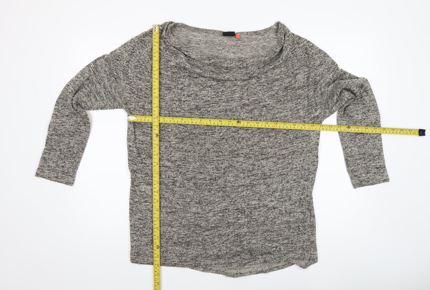 ONLY Women’s Grey Cowl Neck Knit Pullover Jumper L