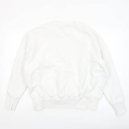 Tommy Jeans Women's White XL Crew Neck Pullover Sweatshirt