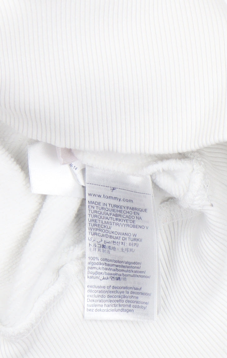 Tommy Jeans Women's White XL Crew Neck Pullover Sweatshirt