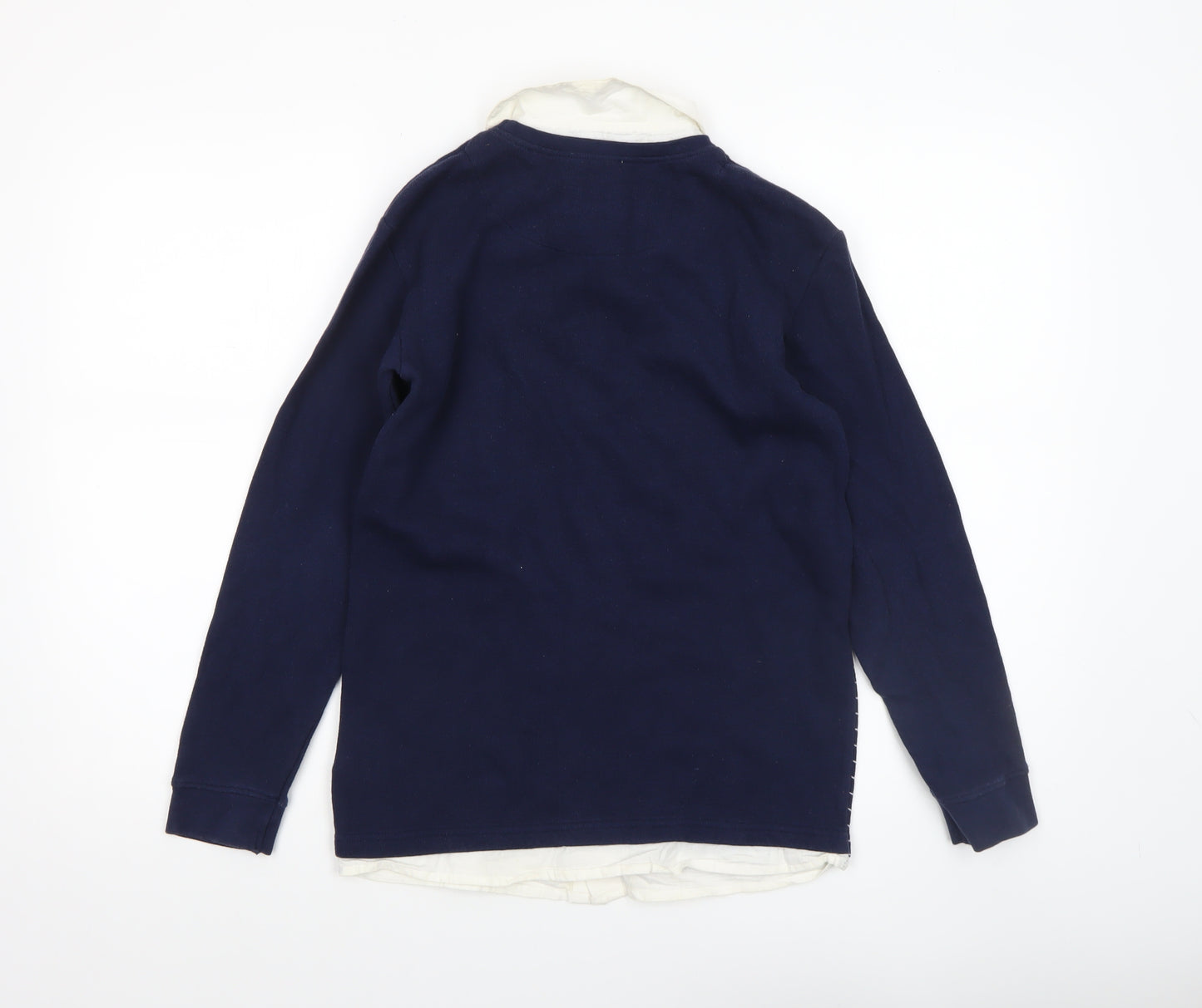 Jasper Conran Boys Navy Striped Cotton Pullover Jumper Age 11-12