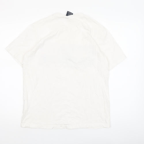 Champion Men’s White Medium Graphic Logo Cotton T-Shirt