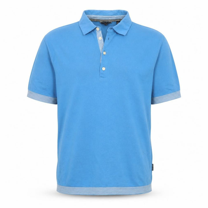 Ted Baker Men’s Blue Cotton Polo Shirt Size L Regular Fit