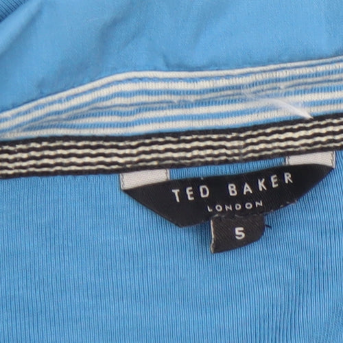 Ted Baker Men’s Blue Cotton Polo Shirt Size L Regular Fit