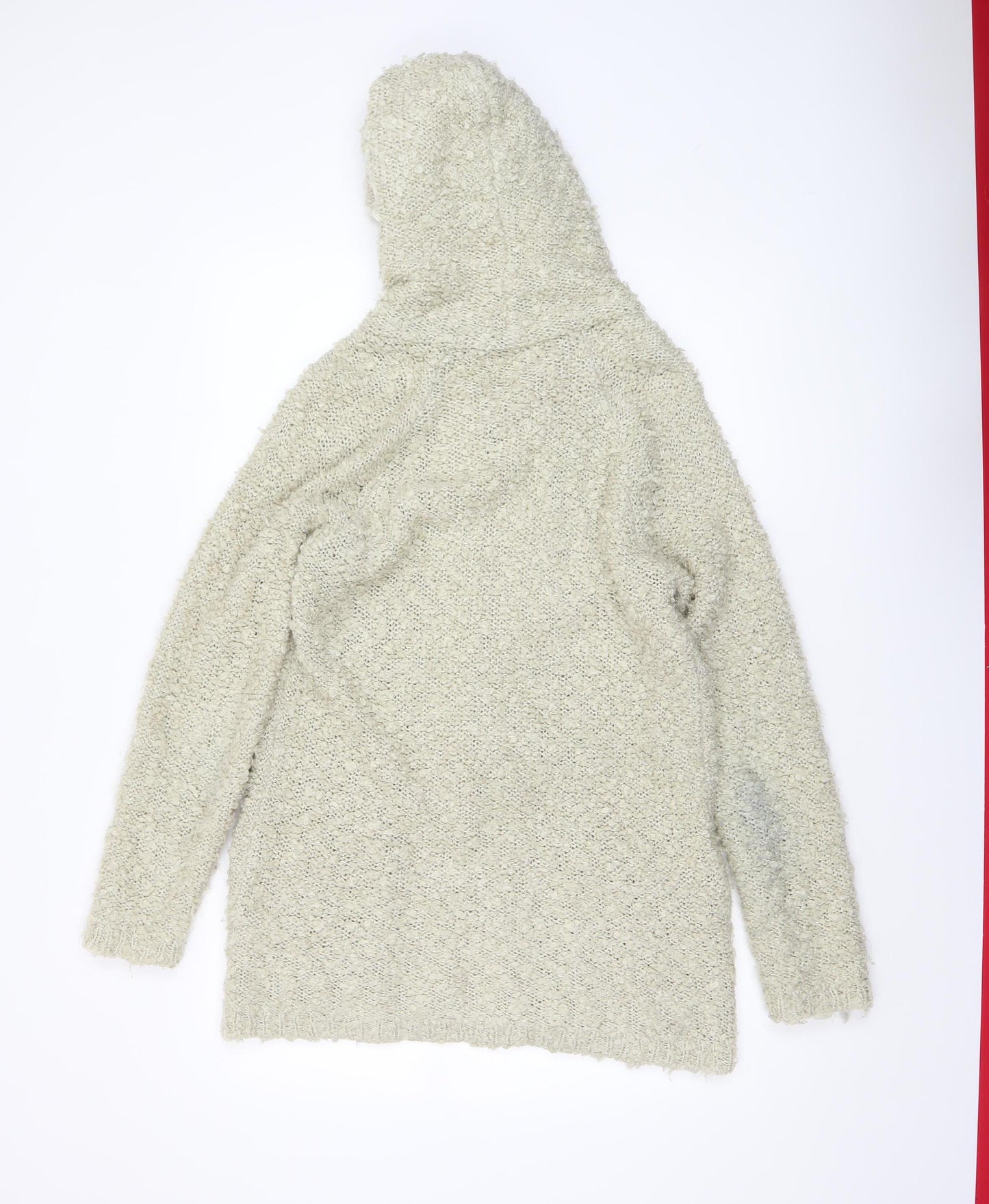 Cotton Traders Women’s Beige Hooded Knit Cardigan 10/12