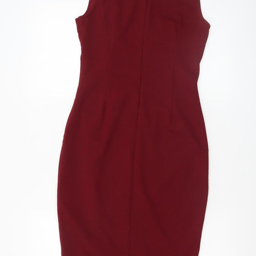 Girl In Mind Women’s Red Bodycon Knee Length Dress Size 10
