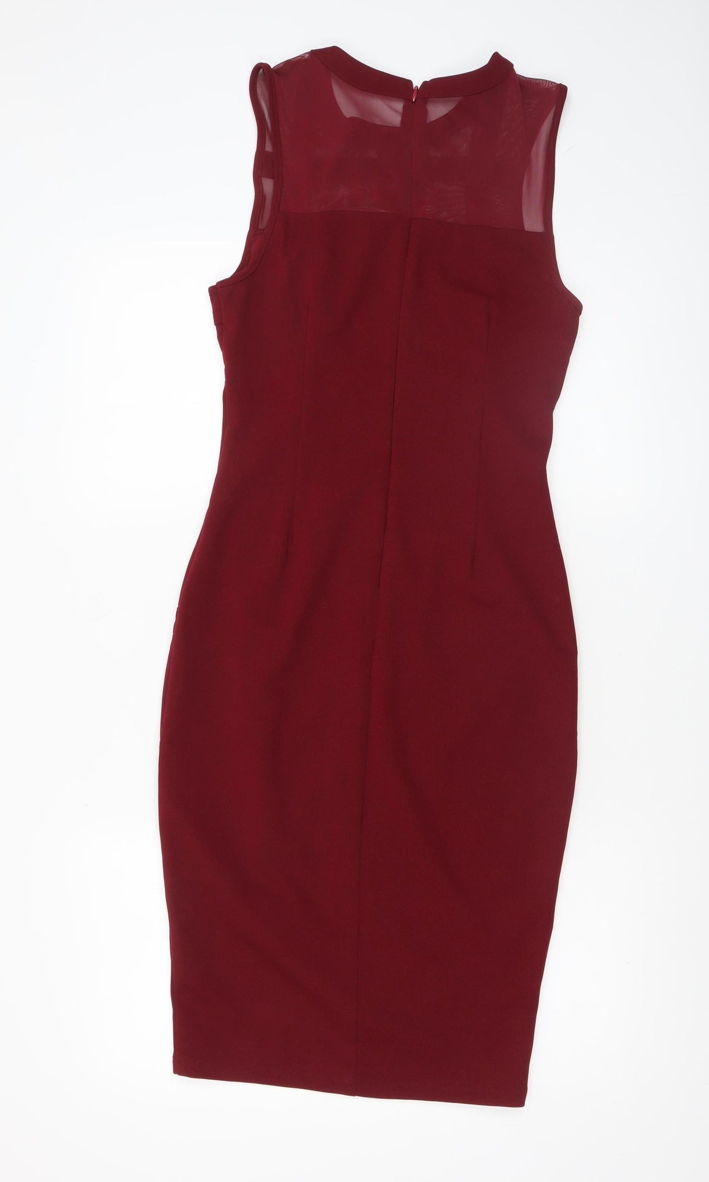 Girl In Mind Women’s Red Bodycon Knee Length Dress Size 10