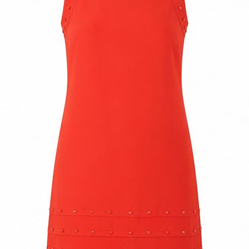 Gallery Women Red Sleeveless Sheath Knee Length Dress UK 14