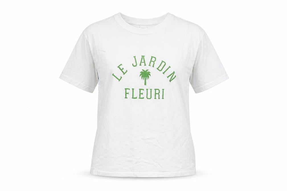 H&M Women's White Short Sleeve 'Le Jardin Fleuri' T-Shirt Size S