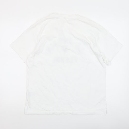 H&M Women's White Short Sleeve 'Le Jardin Fleuri' T-Shirt Size S