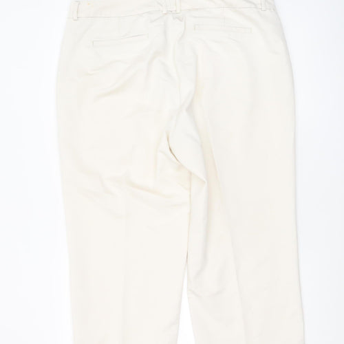 Dockers Women's Ivory Size 16 Cropped Cotton Stretch Trousers