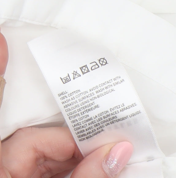 Whistles Women’s White Off-Shoulder Blouse Size 14 Cotton Summer Top