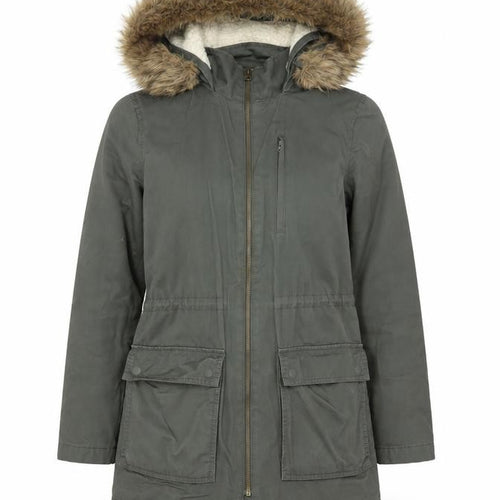 Gap Women's Green Fur Trim Hooded Parka Coat Size S