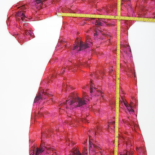 Gallery Womens Multicoloured Viscose Midi A-Line Dress UK 12