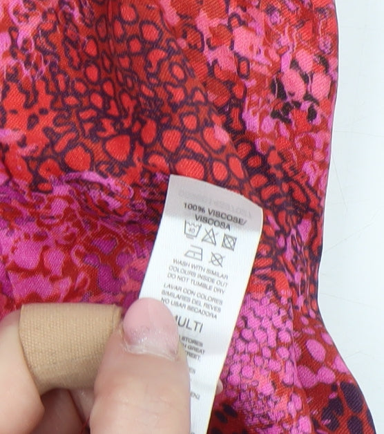 Gallery Womens Multicoloured Viscose Midi A-Line Dress UK 12