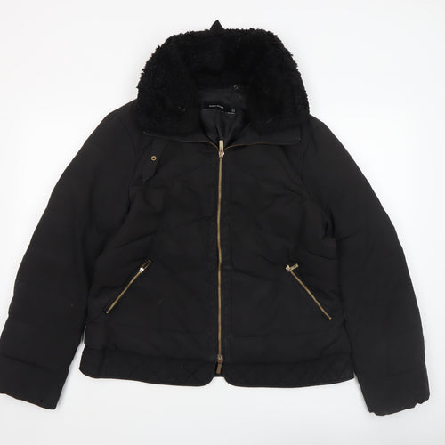 Karen Millen Women's Black Size 16 Quilted Puffer Jacket