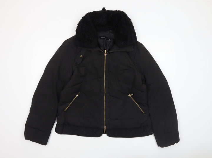 Karen Millen Women's Black Size 16 Quilted Puffer Jacket