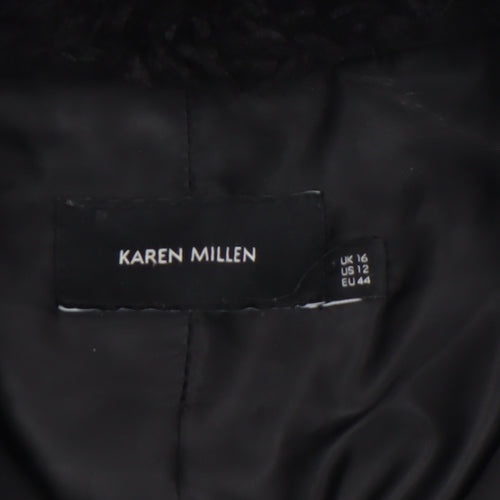 Karen Millen Women's Black Size 16 Quilted Puffer Jacket