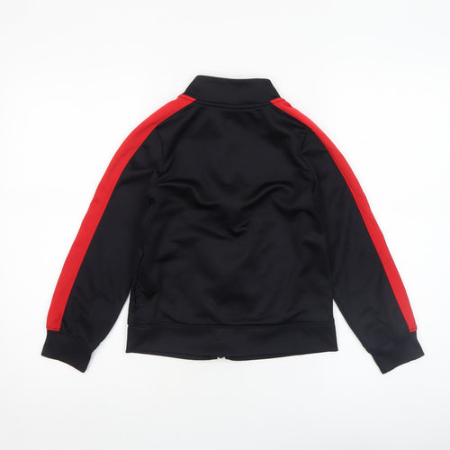 Under Armour Boys Black Red Track Jacket 6-7 Years Full Zip Sportswear
