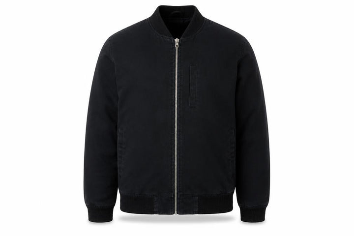 Topman Men's Black Bomber Jacket Size M Cotton Zip Casual