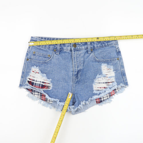 Forever 21 Womens Blue Size 6 Cut-Off Denim Ripped Shorts