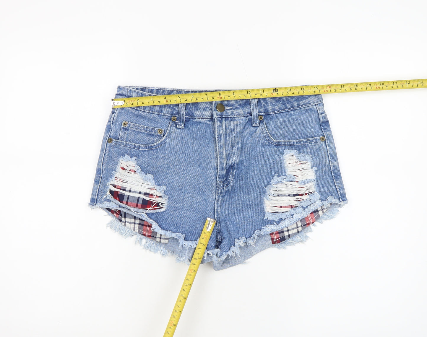 Forever 21 Womens Blue Size 6 Cut-Off Denim Ripped Shorts