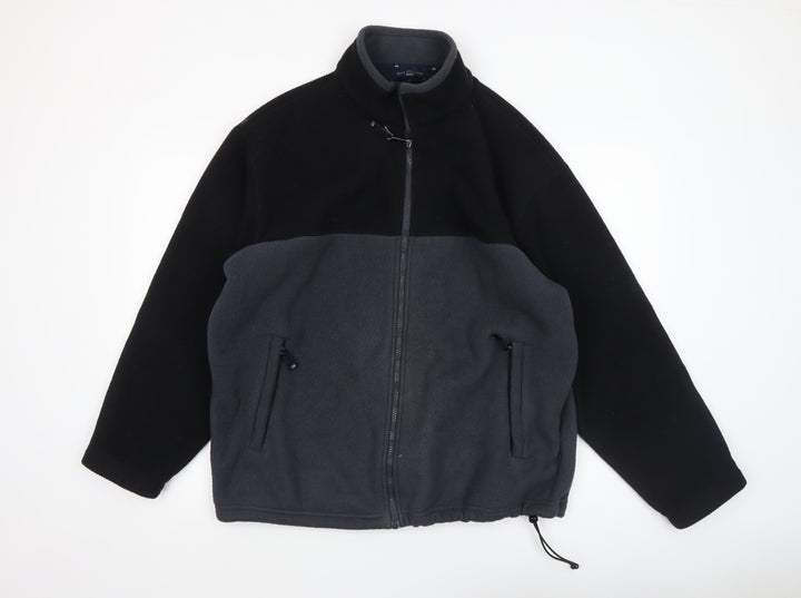 Marks and Spencer Men's Black Mix Fleece Full Zip Jacket L