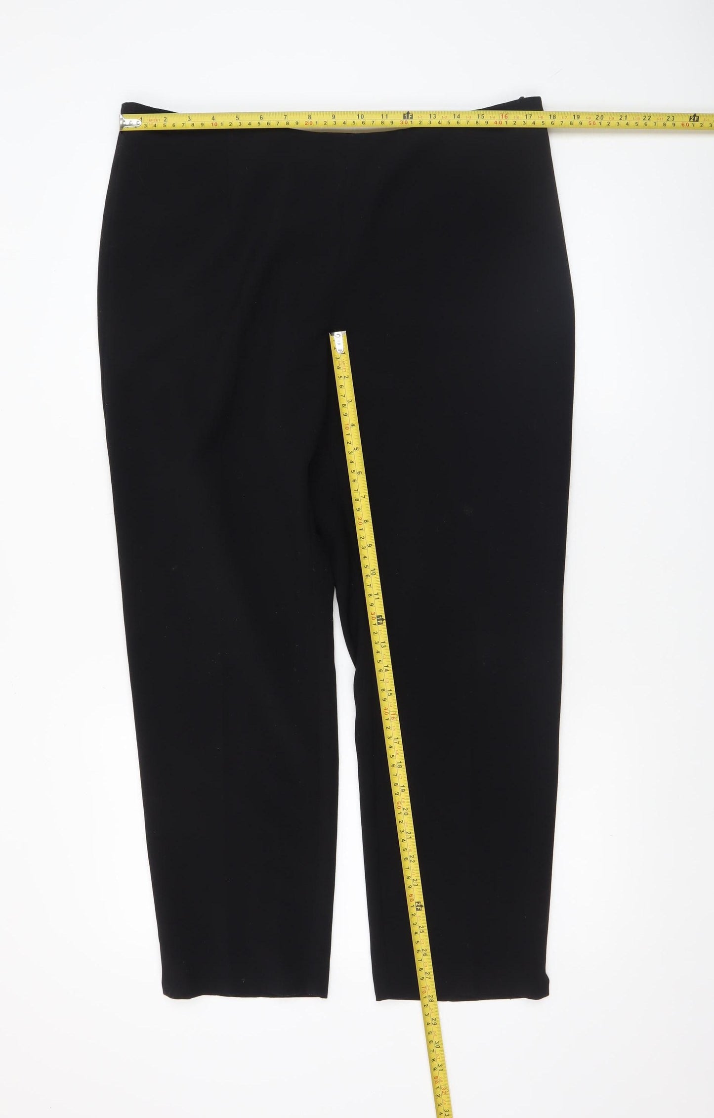 Debenhams Collection Women's Black Size 16 Straight Leg Trousers