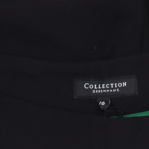 Debenhams Collection Women's Black Size 16 Straight Leg Trousers