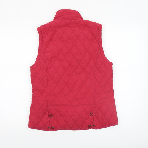 Jack Murphy Women's Red Quilted Waistcoat UK 10 Heritage Style