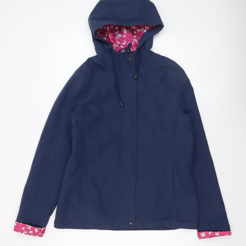 Tulchan Womens Blue Waterproof Hooded Rain Jacket Size 12