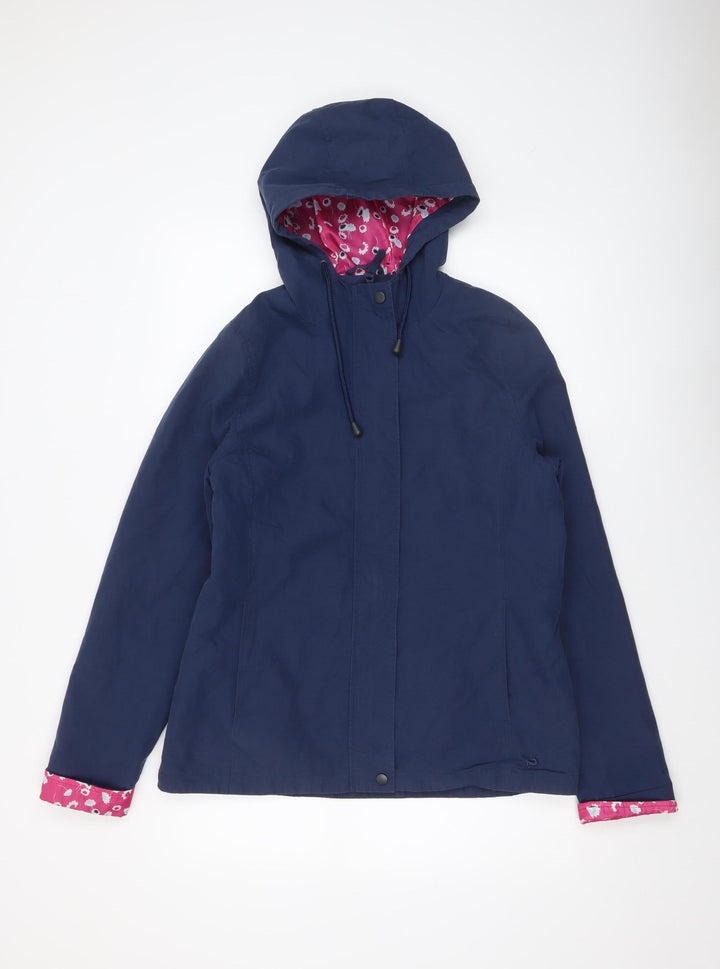 Tulchan Womens Blue Waterproof Hooded Rain Jacket Size 12