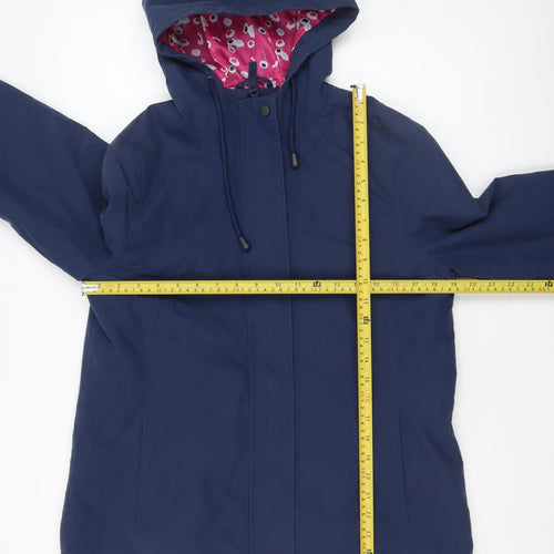 Tulchan Womens Blue Waterproof Hooded Rain Jacket Size 12