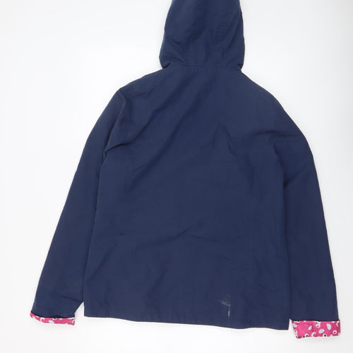 Tulchan Womens Blue Waterproof Hooded Rain Jacket Size 12