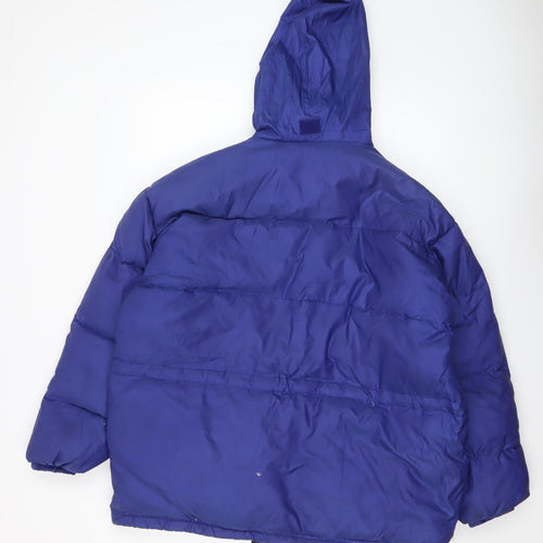 Next Men's Blue Puffer Jacket Medium Hooded Winter Coat