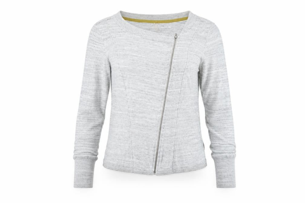 Hush Women’s Grey Full Zip Cotton Knit Jumper Size 12