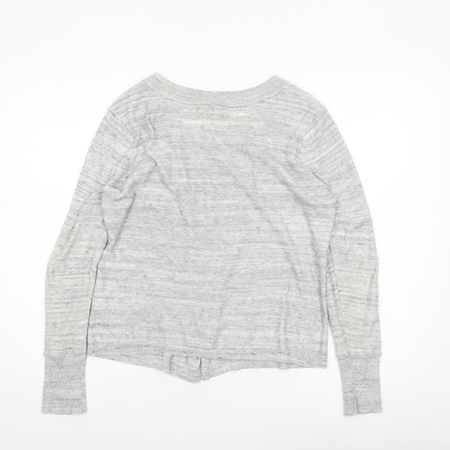 Hush Women’s Grey Full Zip Cotton Knit Jumper Size 12