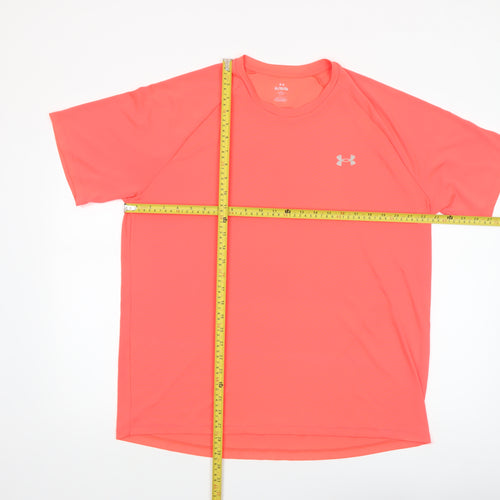 Under Armour Men's Orange XL Running T-Shirt Loose Fit Moisture Wicking