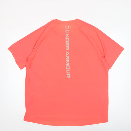 Under Armour Men's Orange XL Running T-Shirt Loose Fit Moisture Wicking