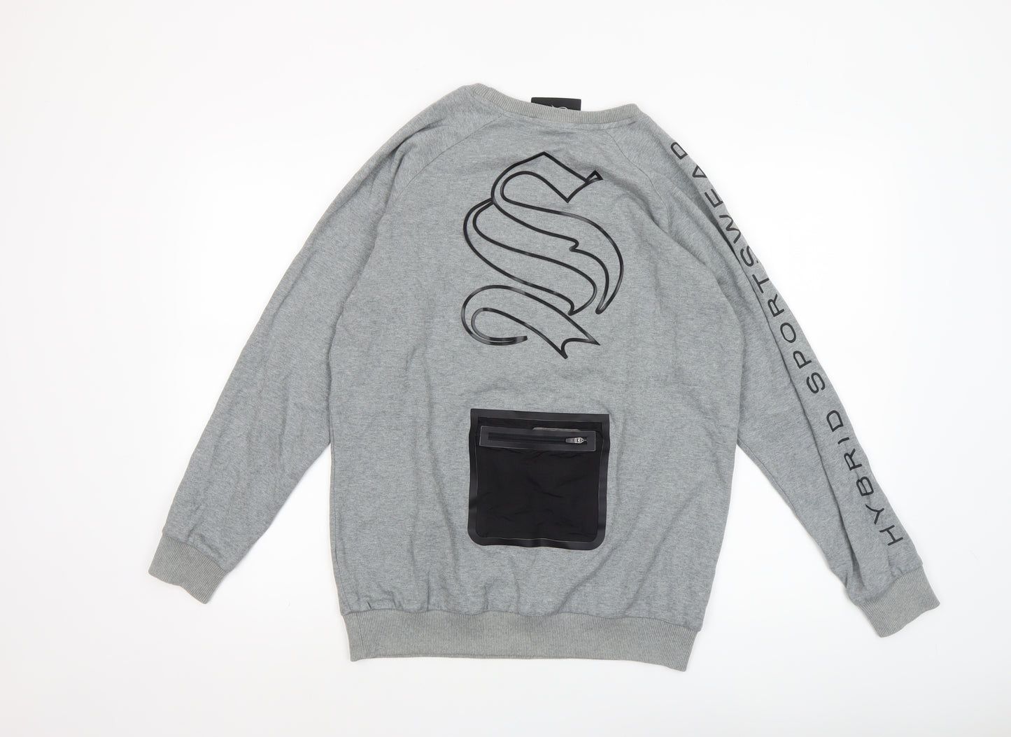 Sinners Attire Men's Grey Crew Neck Logo Sweatshirt Size S