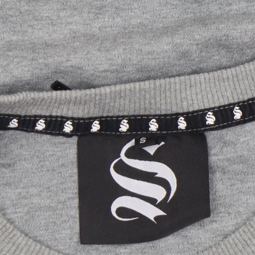 Sinners Attire Men's Grey Crew Neck Logo Sweatshirt Size S