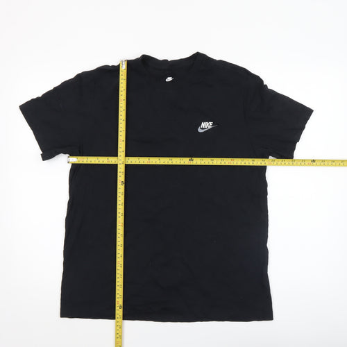 Nike Men's Black Cotton Sports T-Shirt L Regular Fit