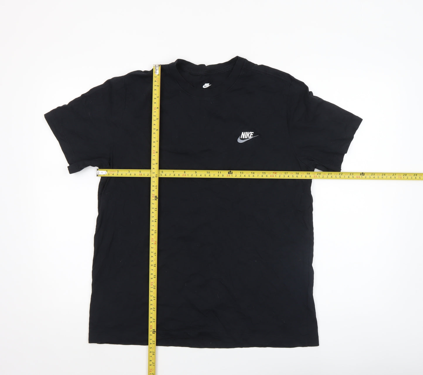 Nike Men's Black Cotton Sports T-Shirt L Regular Fit