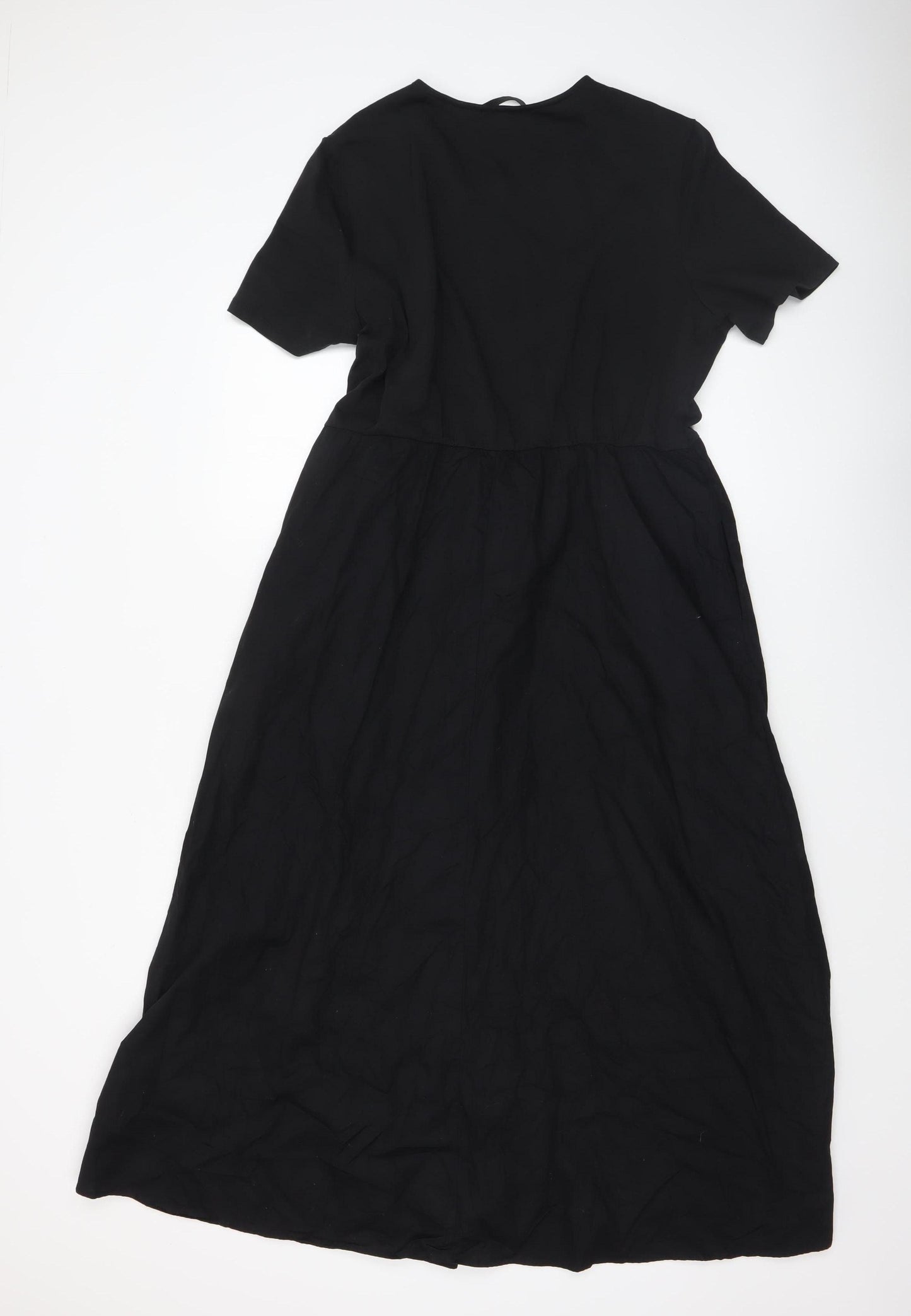 Dunnes Women Black Fit & Flare Midi Dress Size M