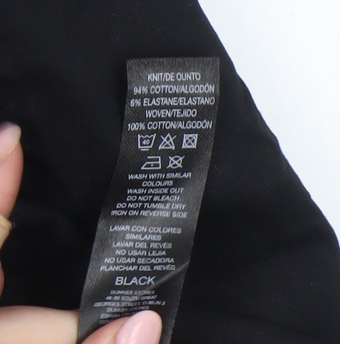 Dunnes Women Black Fit & Flare Midi Dress Size M