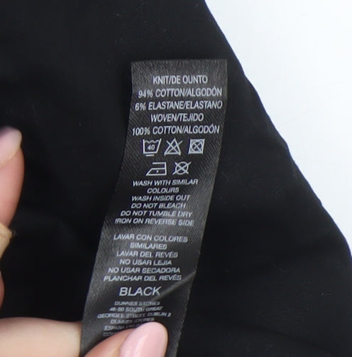 Dunnes Women Black Fit & Flare Midi Dress Size M